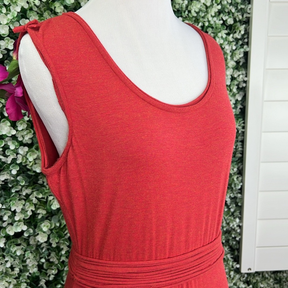 Max Studio Sleeveless Pumpkin Spice Red Orange Maxi Dress - Picture 8 of 11